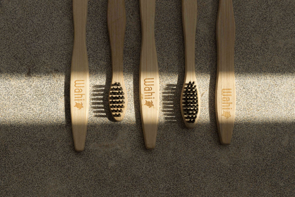 Wahi Bamboo Toothbrush - Adult 2 Pack with Pouch