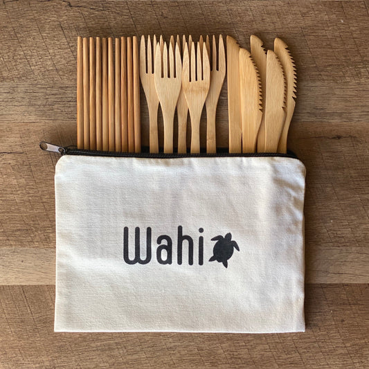 Wahi “Hawaiian Style BBQ” 15pc Bamboo Cutlery Set